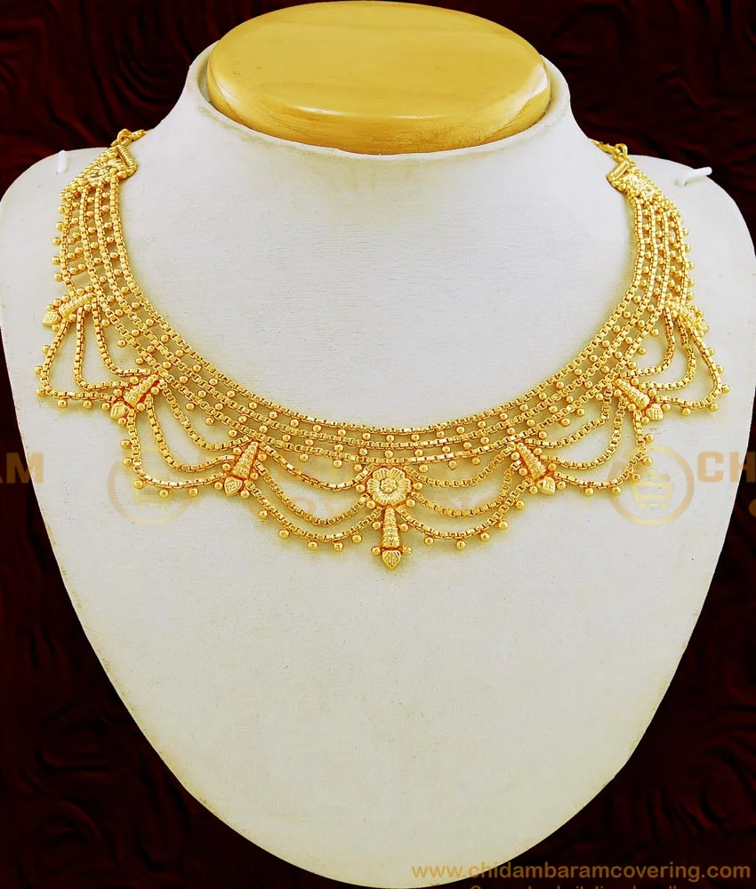 Latest light store weight gold necklace